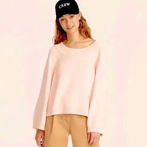 J Crew relaxed-sleeve boatneck beach sweater XS New